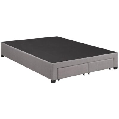 King Bed Base with Storage - Grey
